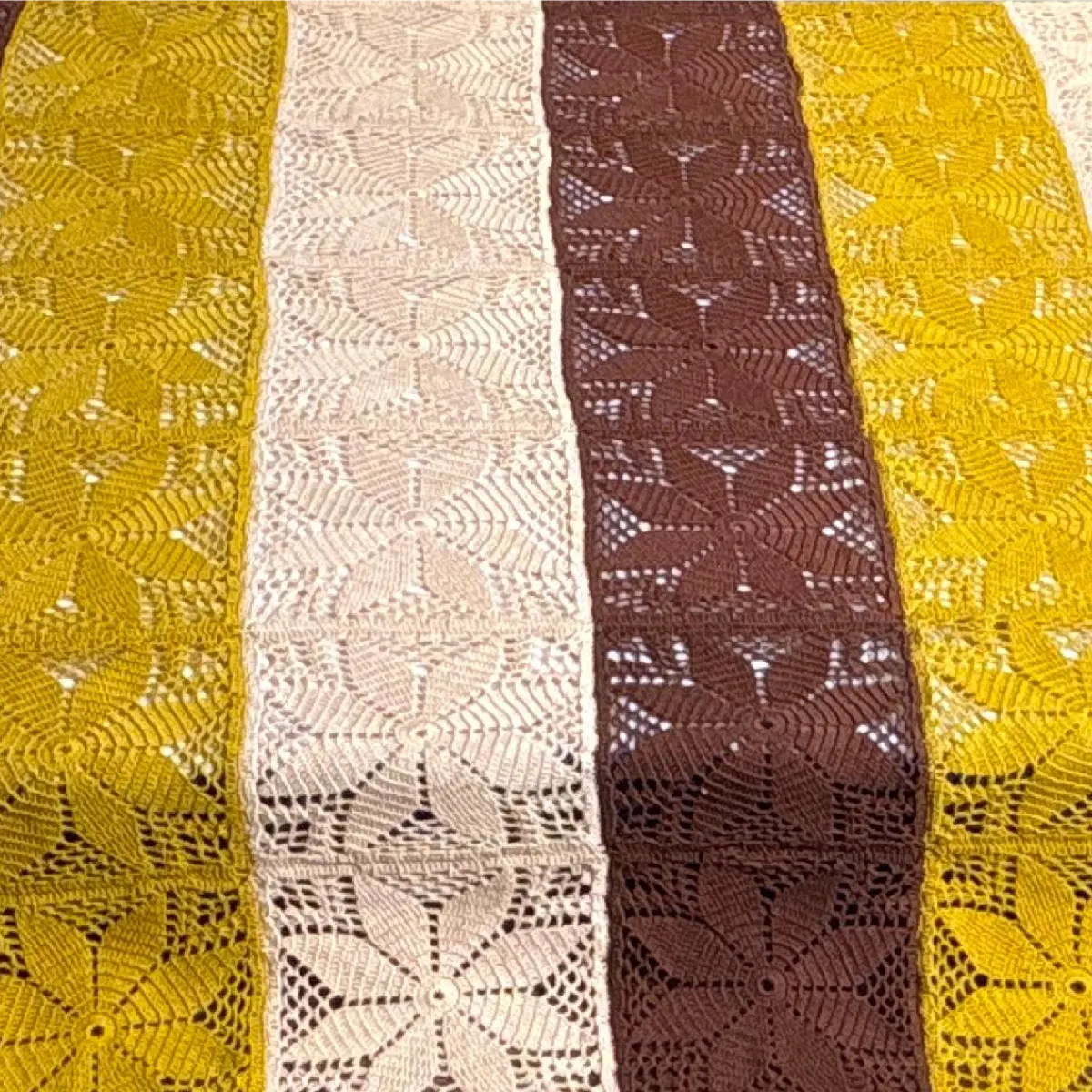 Striped Floral Handcrafted Crochet Throw - Image 2