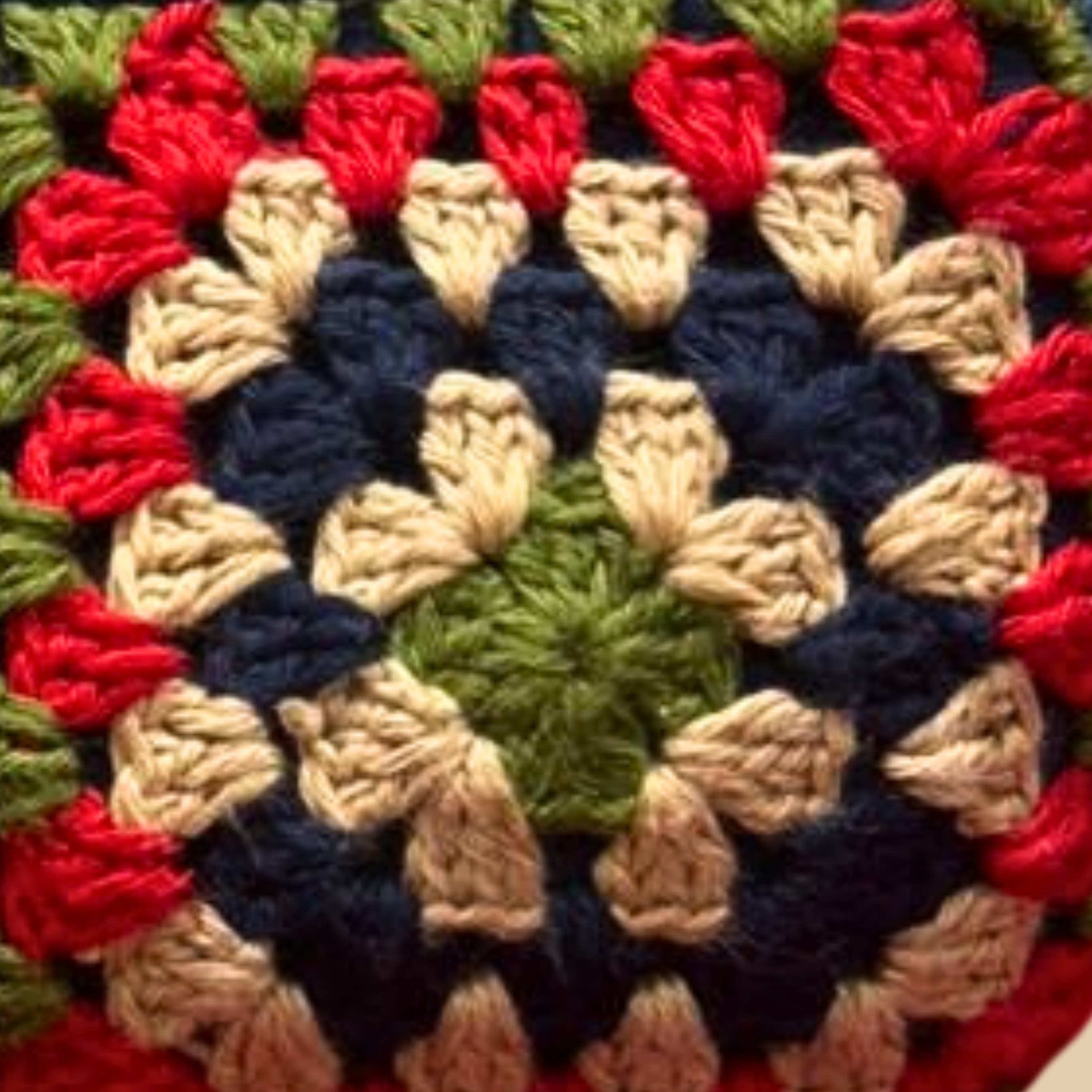 Handmade Blue Crochet Granny Square Crossbody Bag – Retro Chic Sling Purse with Silver Chain Strap & Secure Zipper - Image 5