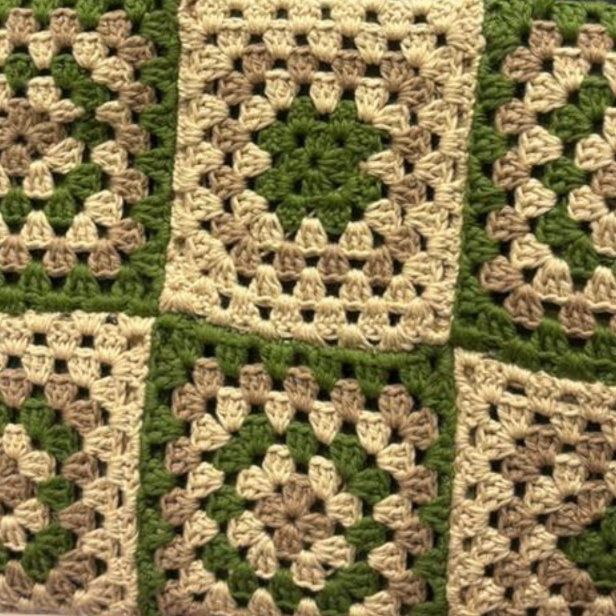 Handmade Crochet Granny Square Laptop Sleeve – Boho Padded Tech Pouch for 13-14 inch Laptops – Sage Green & Cream - Image 3