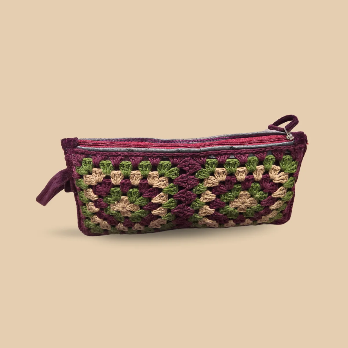 Plum Grove Crochet Pouch - Image 3