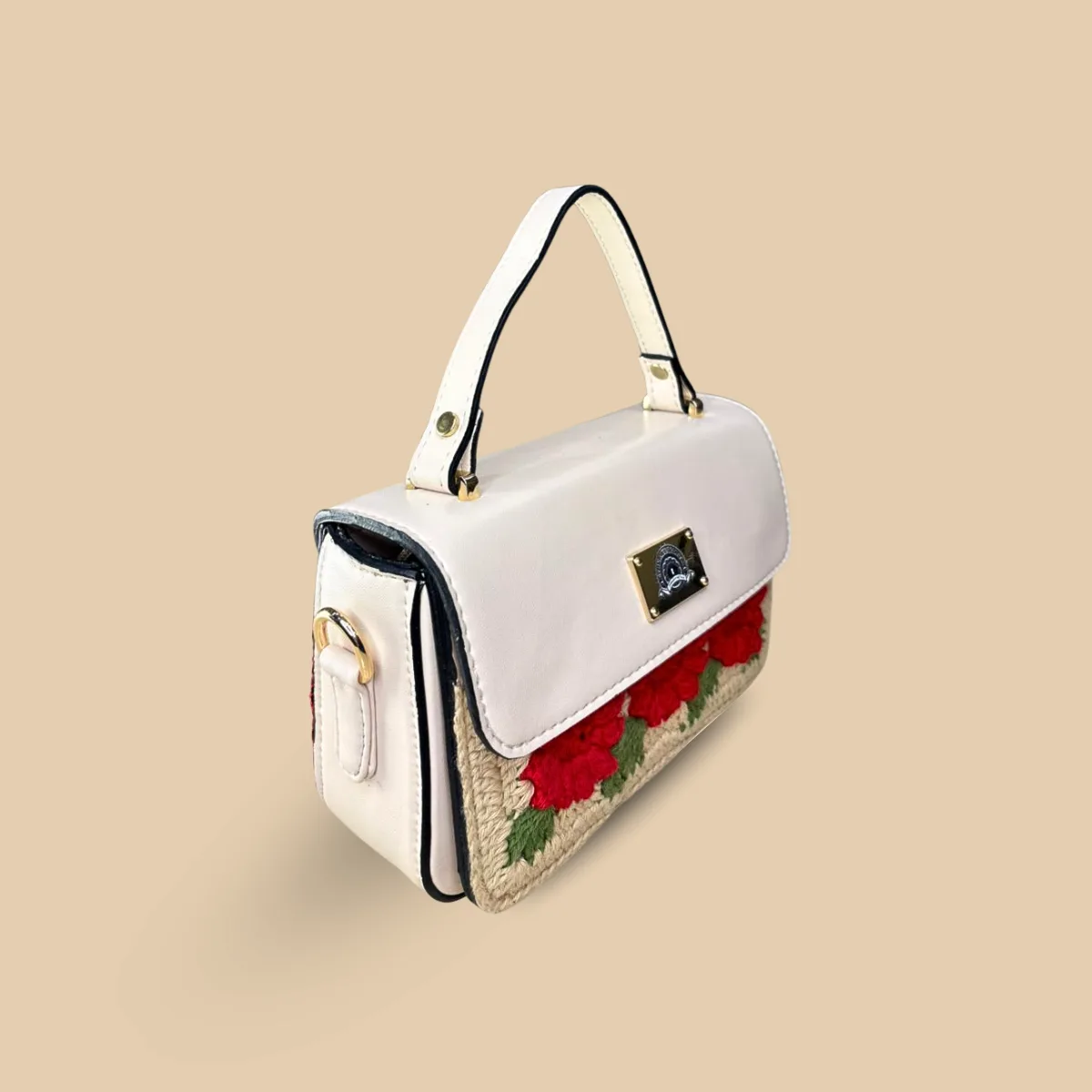 Ivory Rose Crochet Handbag - Image 2