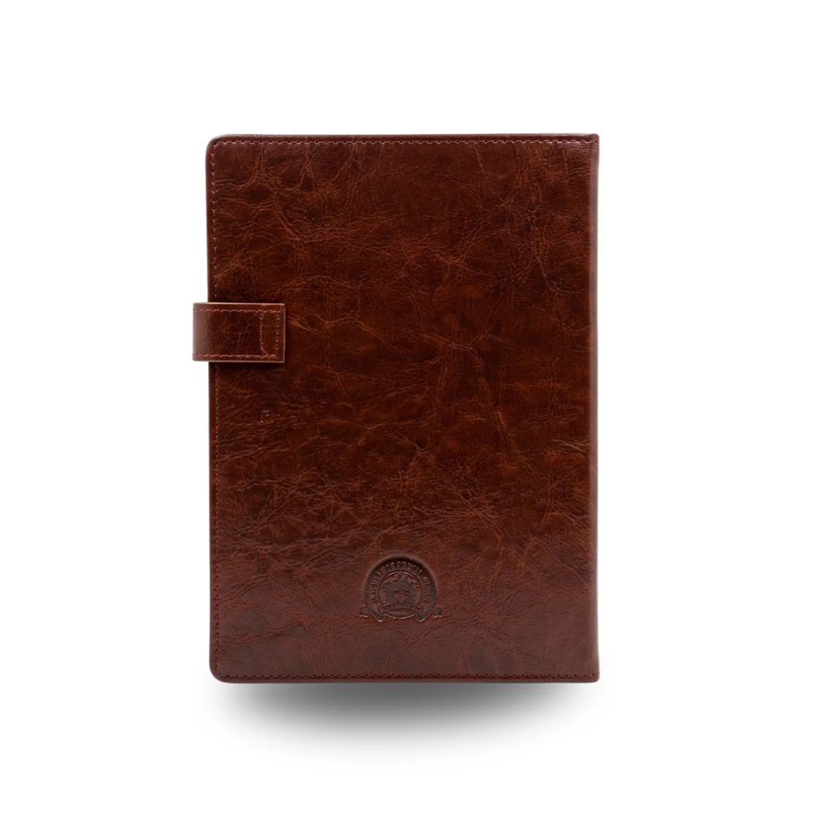 Vintage-Style Faux Leather Journal with Embroidered Butterfly Design, A5 Notebook with Decorative Metal Clasp and Pen Loop - Image 3