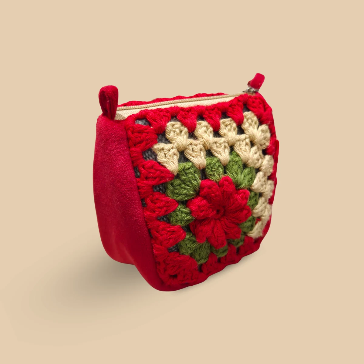Ruby Bloom Mini Crochet Pouch - Image 3