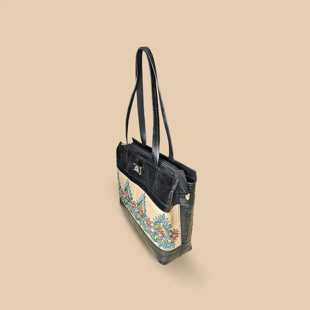 Heritage Motif Handcrafted Tote Bag - Image 3