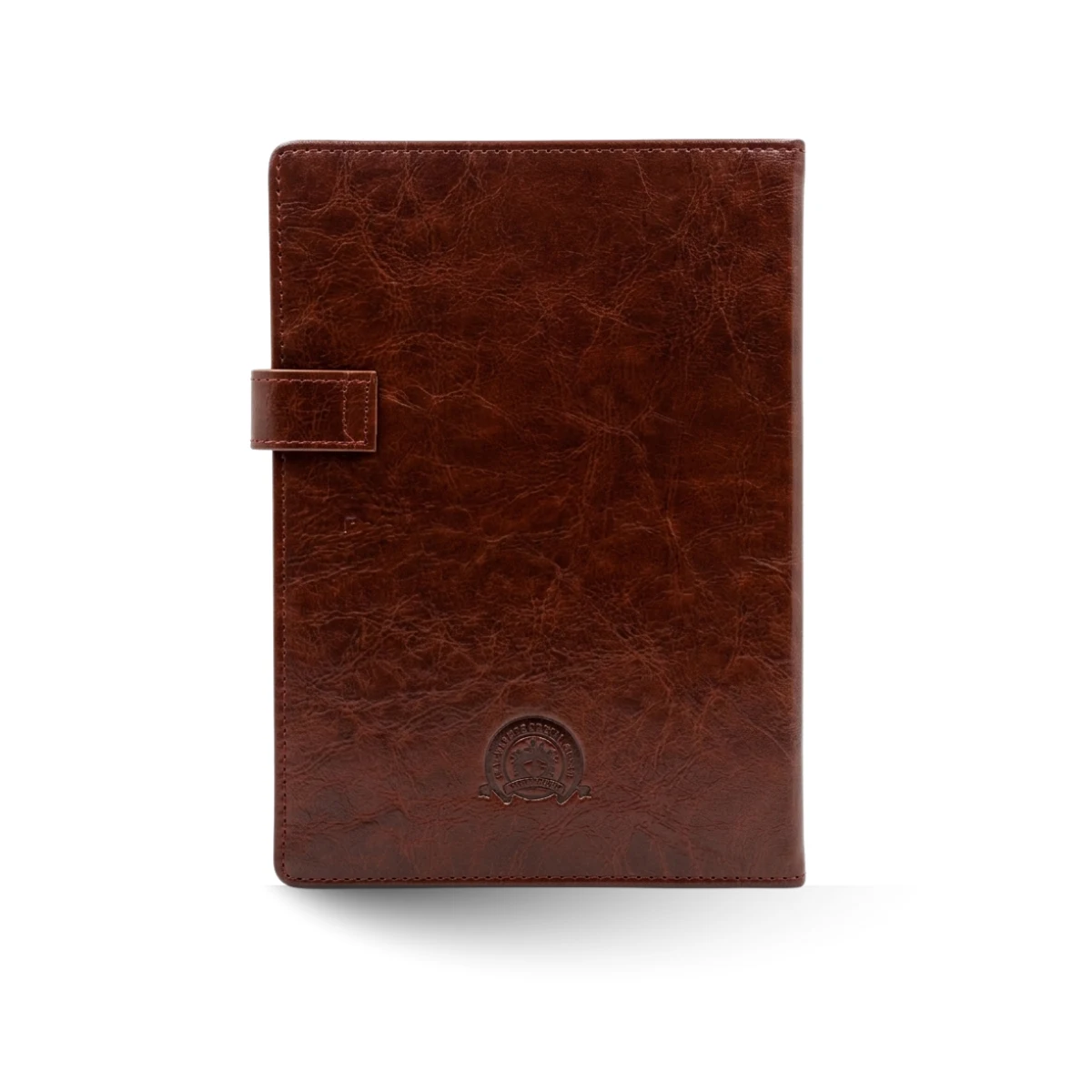 Vintage Faux Leather Journal with Embroidered Fern, A5 Notebook with Decorative Metal Clasp, Pen Loop & Ribbon Bookmark, Brown - Image 3