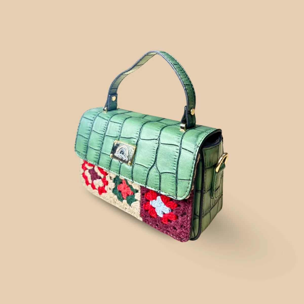 Meadow Mosaic Crochet Handbag - Image 2