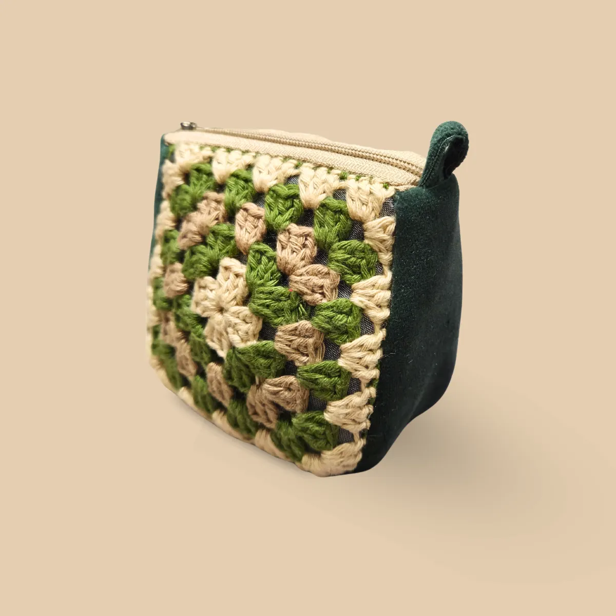 Forest Weave Mini Crochet Pouch - Image 3