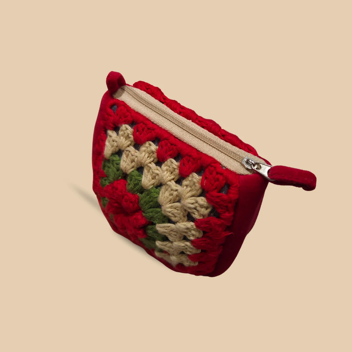 Ruby Bloom Mini Crochet Pouch - Image 4