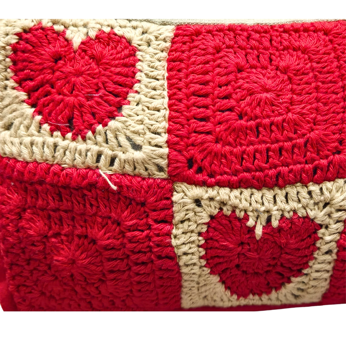 Scarlet Bloom Crochet Sling Pouch - Image 8