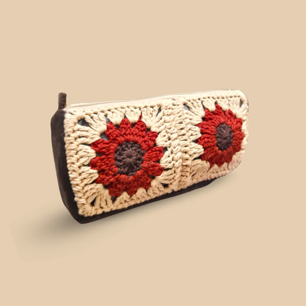 Handcrafted Sunflower Crochet Chain Pouch - Image 2