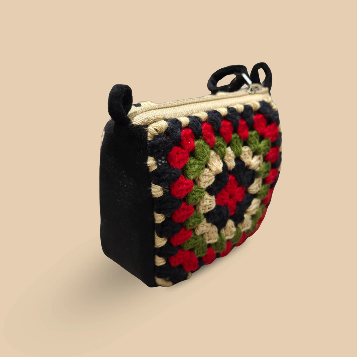 Midnight Bloom Mini Crochet Pouch - Image 2