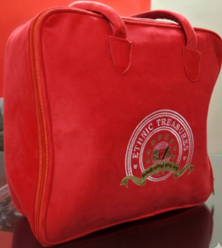 Modern Crimson & Slate Hand-Knitted Crochet Sofa Throw Set with Geometric Pillows - Image 6