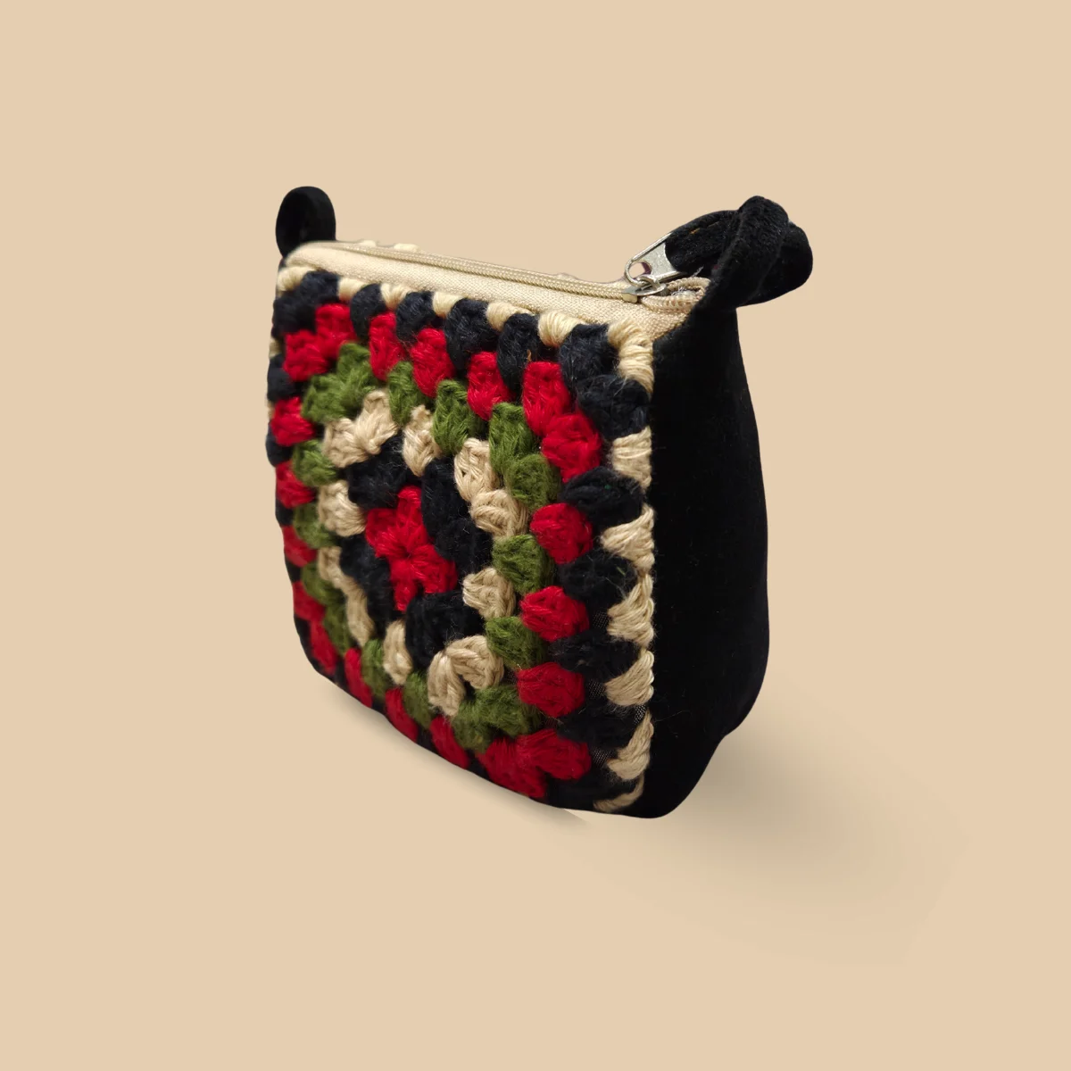 Midnight Bloom Mini Crochet Pouch - Image 3