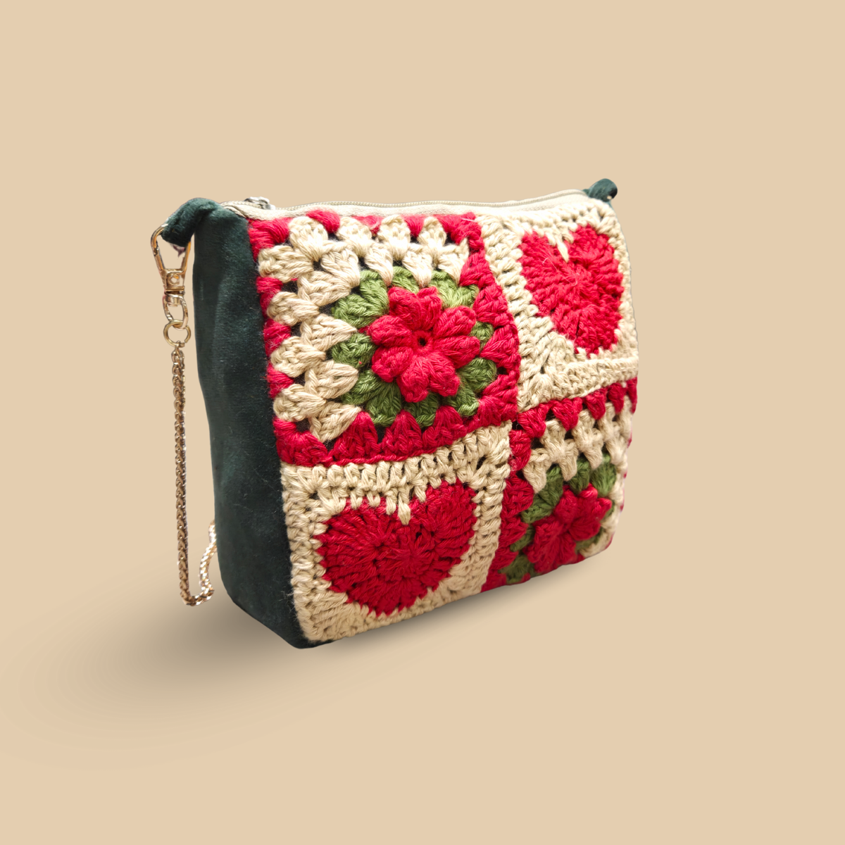 Garden Bloom Sling Crochet Pouch - Image 3
