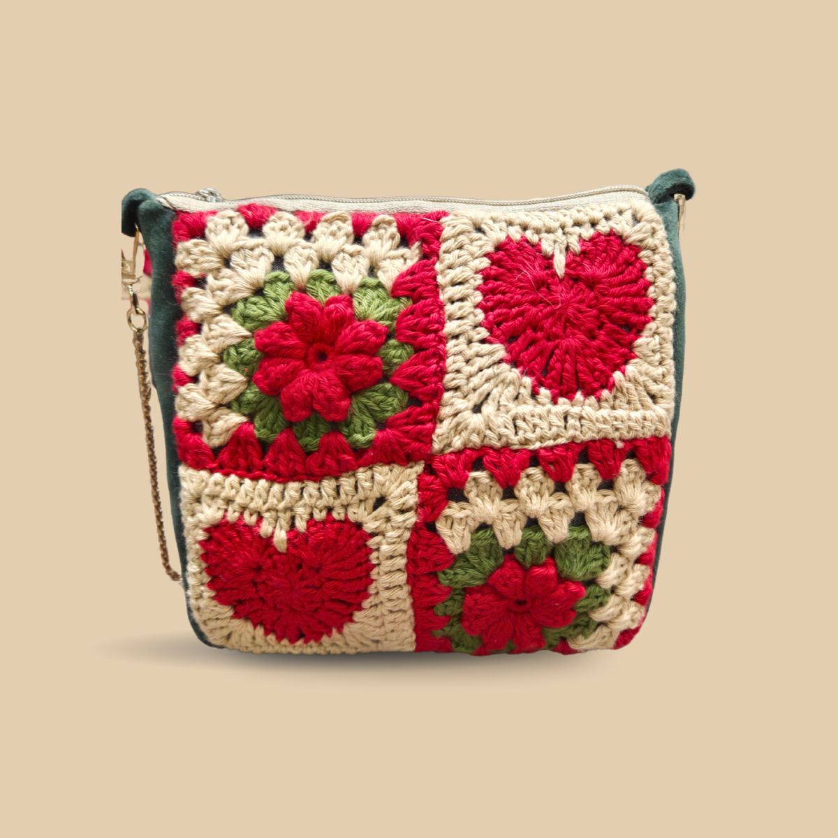 Garden Bloom Sling Crochet Pouch - Image 2