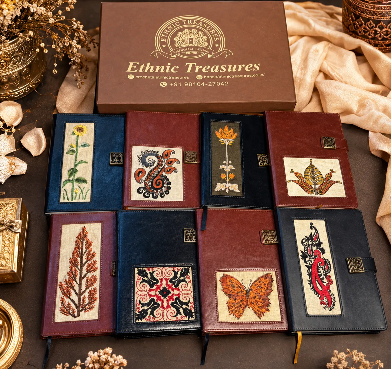 Hand embroidered Diary