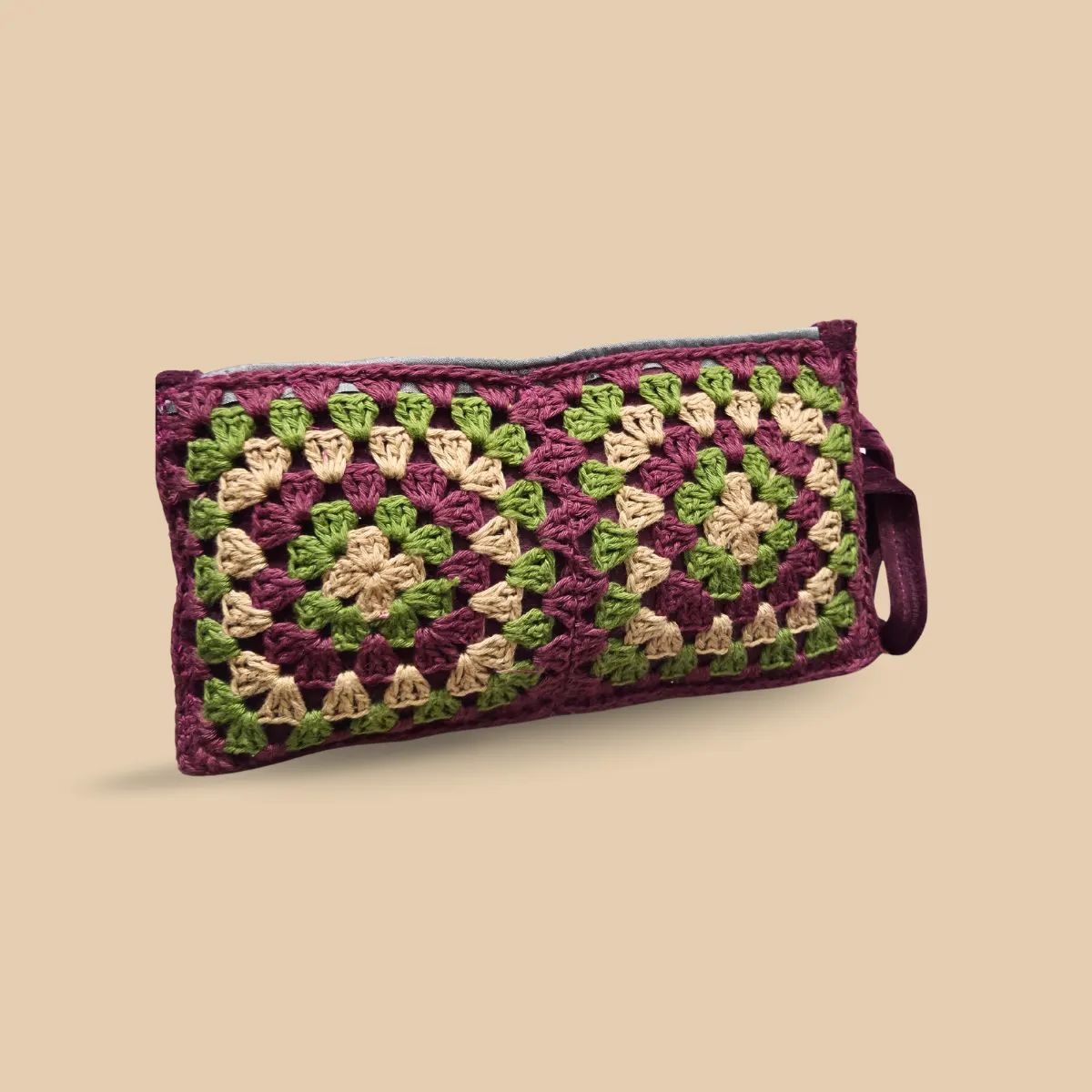 Plum Grove Crochet Pouch - Image 4