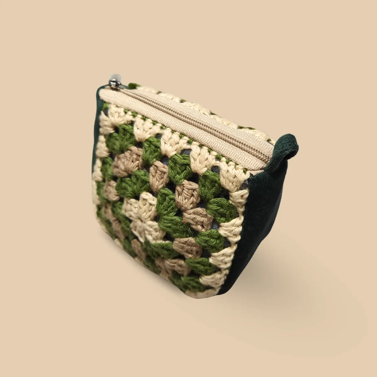 Forest Weave Mini Crochet Pouch - Image 4