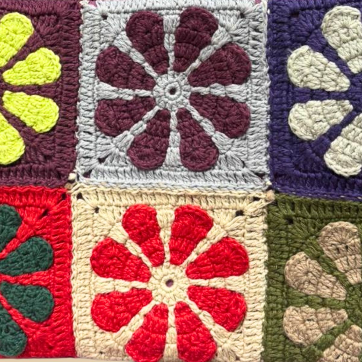 Handmade Crochet Floral Granny Square Laptop Sleeve | Bohemian Padded Tech Case with Zipper | Colorful Multi-Pattern Laptop Bag for 13-14 inch Laptops - Image 3