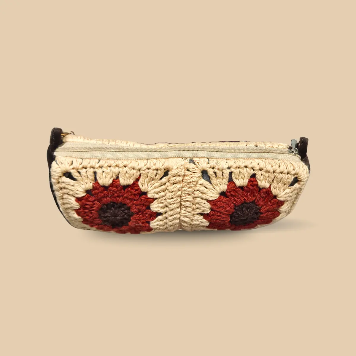 Handcrafted Sunflower Crochet Chain Pouch - Image 4