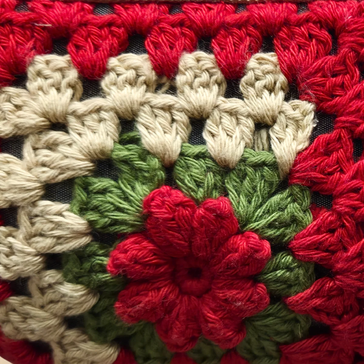 Floral Ember Crochet Pouch - Image 6